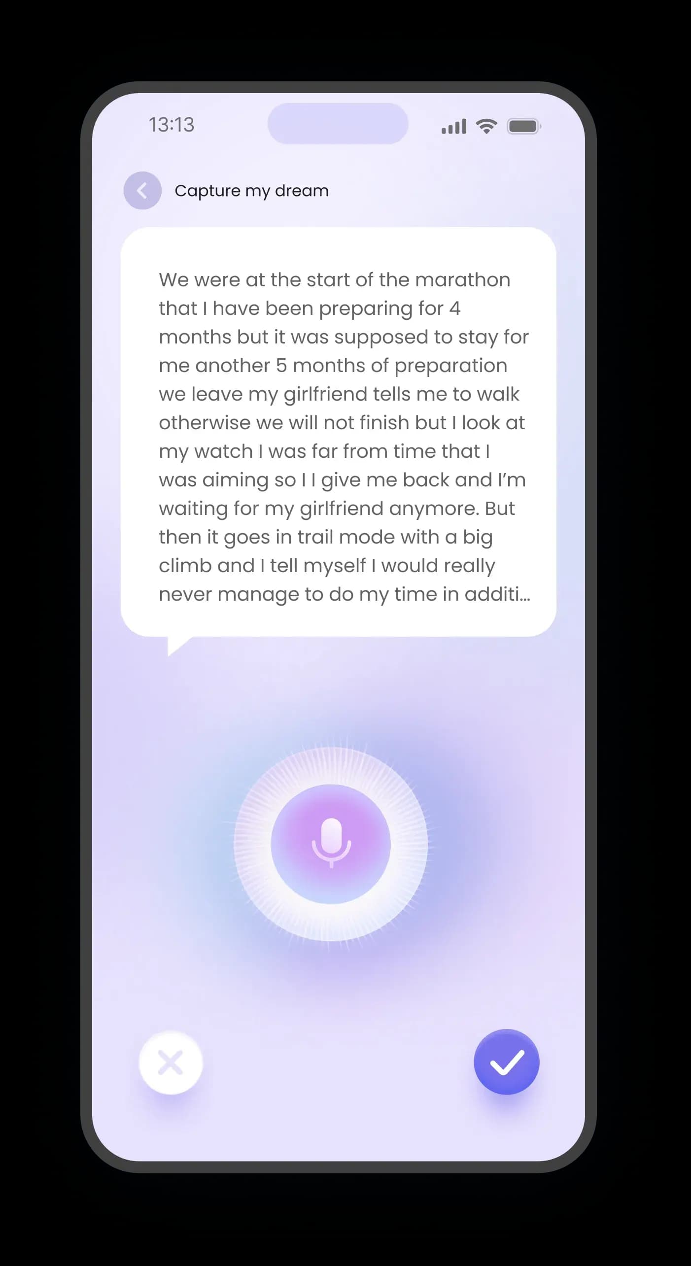 Effortless Dream Logging - Capture your dreams instantly with voice or text